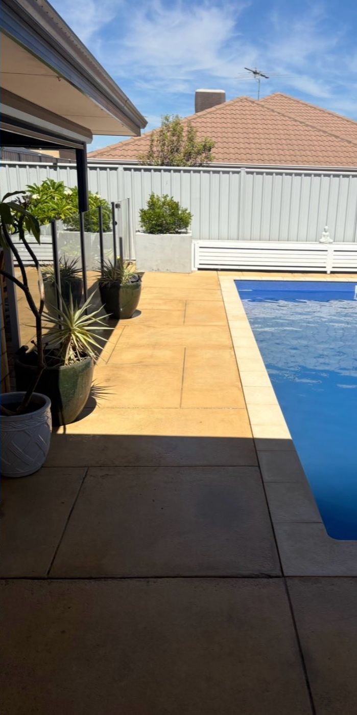 Pool area after cleaning